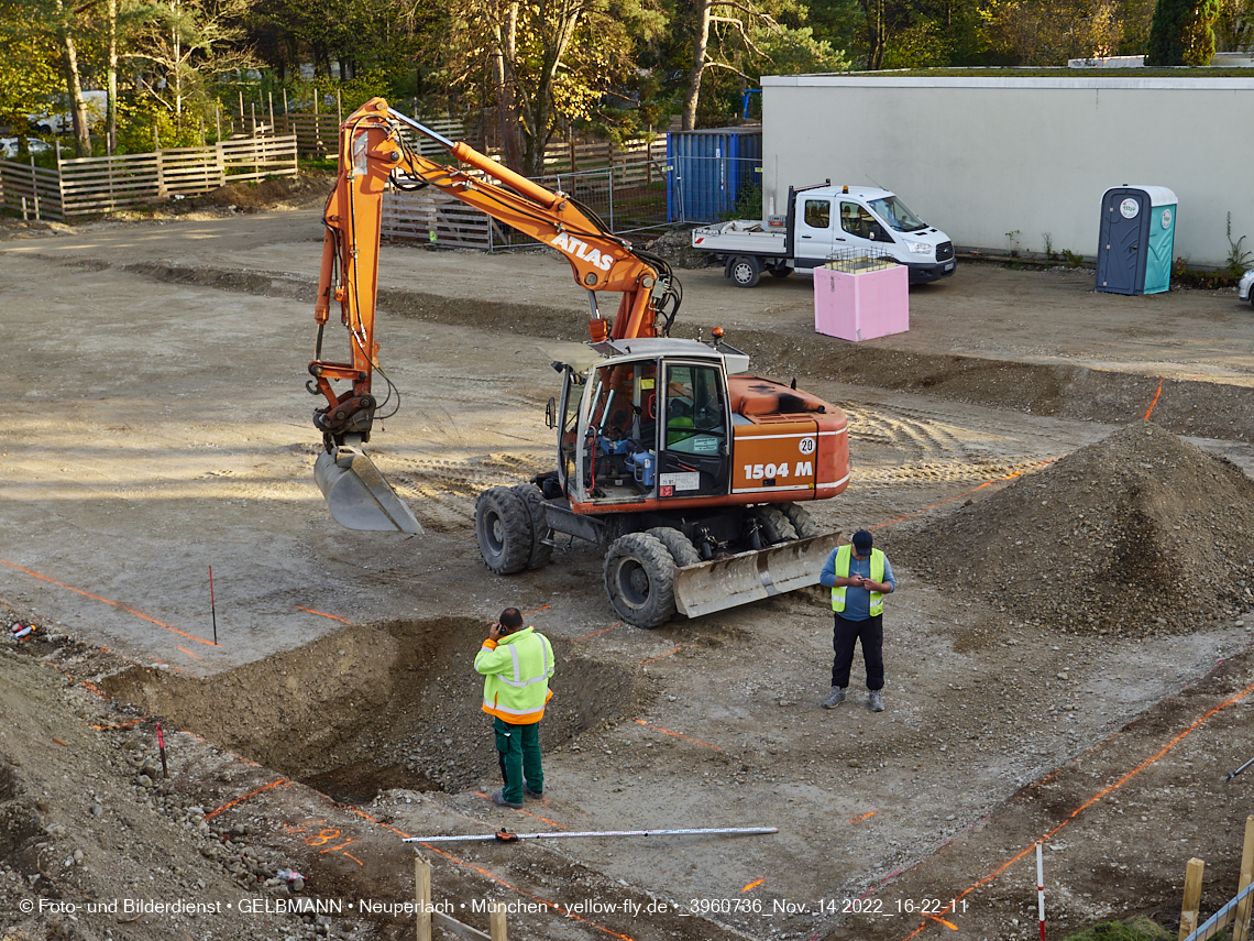 14.11.2022 - Baustelle an der Quiddestraße Haus für Kinder in Neuperlach